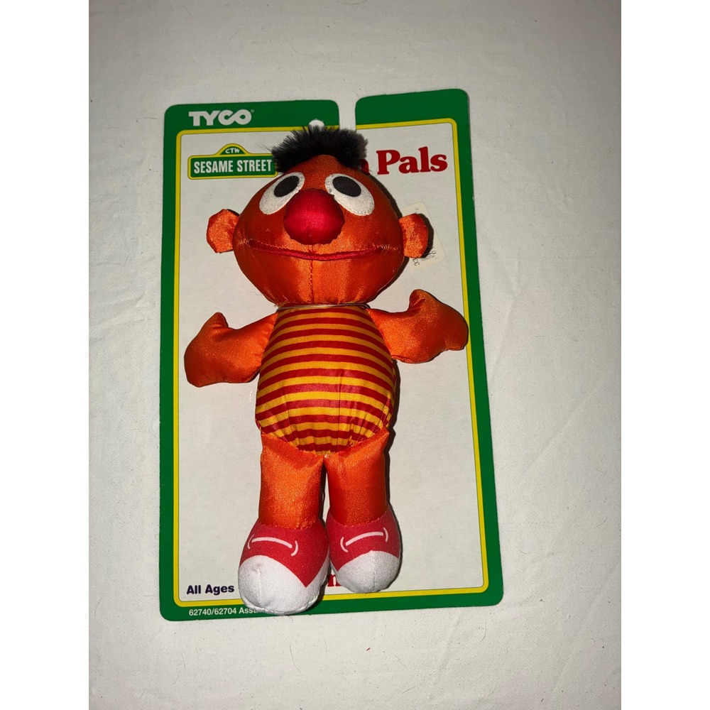 Vintage 1995 Tyco Sesame Street Pals Ernie Plush Toy New